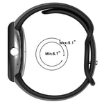 Correia de Relógio em Silicone com Fivela Borboleta de Cor Sólida, Tamanho:L, Para Google Pixel Watch 4 / Watch 3 45mm, Para Google Pixel Watch 4 / 3 / 2 / 1 41mm