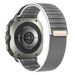 Para Samsung Galaxy Watch Ultra 47mm / Ultra 2025 Correia de Nylon com Textura Onda do Mar e Fecho de Gancho e Argola