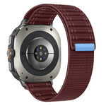 Para Samsung Galaxy Watch Ultra 47mm / Ultra 2025 Correia de Nylon com Textura Onda do Mar e Fecho de Gancho e Argola