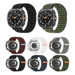 Para Samsung Galaxy Watch Ultra 47mm / Ultra 2025 Correia de Nylon com Textura Onda do Mar e Fecho de Gancho e Argola