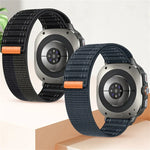 Para Samsung Galaxy Watch Ultra 47mm / Ultra 2025 Correia de Nylon com Textura Onda do Mar e Fecho de Gancho e Argola