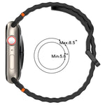 Pulseira de Silicone com Grão Ondulado e Costura, Para Apple Watch Série 9 41mm, Para Apple Watch Ultra 49mm, Para Apple Watch Série 8 41mm, Para Apple Watch Série 8 45mm
