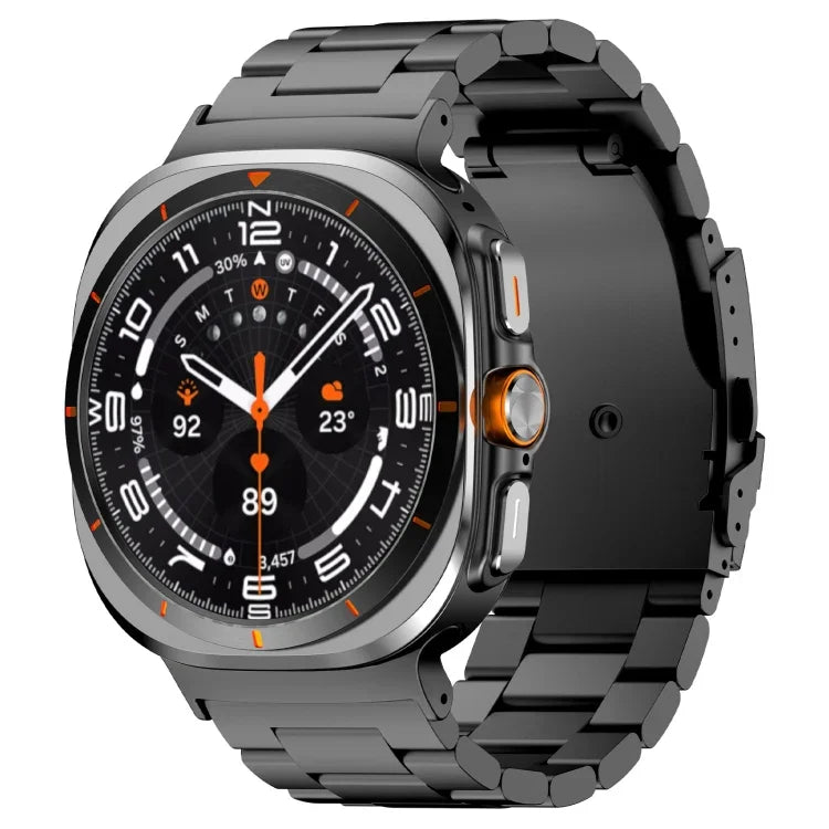 Correia de Relógio Metálica de Liga de Titânio com Três Contas para Samsung Galaxy Watch Ultra 47mm
