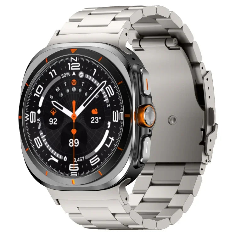 Correia de Relógio Metálica de Liga de Titânio com Três Contas para Samsung Galaxy Watch Ultra 47mm