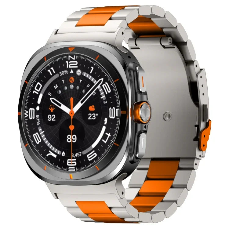 Correia de Relógio Metálica de Liga de Titânio com Três Contas para Samsung Galaxy Watch Ultra 47mm
