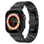 Pathfinder Stainless Steel Metal Watch Band, For Apple Watch Series 10 46mm, For Apple Watch SE 2023 44mm, For Apple Watch Ultra 2 49mm, For Apple Watch Series 9 45mm, For Apple Watch Ultra 49mm, For Apple Watch Series 8 45mm, For Apple Watch SE 2022 4...