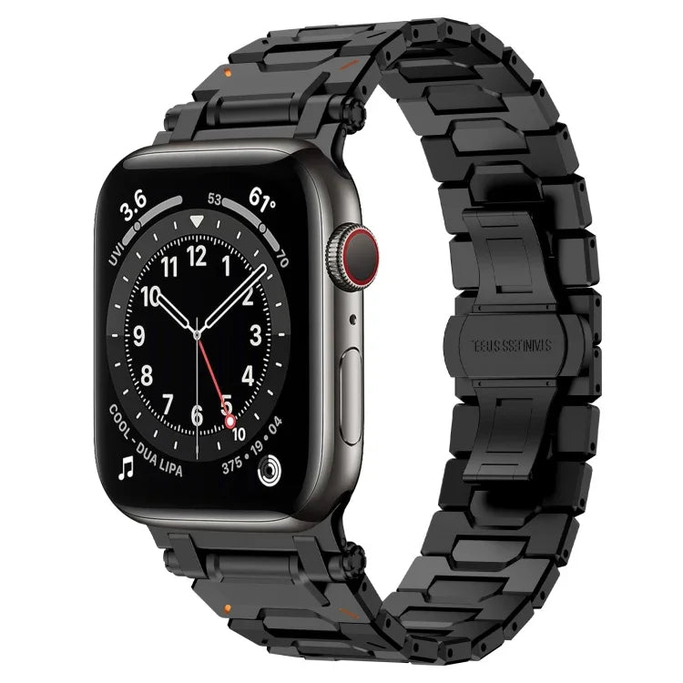 Pathfinder Stainless Steel Metal Watch Band, For Apple Watch Series 10 46mm, For Apple Watch SE 2023 44mm, For Apple Watch Ultra 2 49mm, For Apple Watch Series 9 45mm, For Apple Watch Ultra 49mm, For Apple Watch Series 8 45mm, For Apple Watch SE 2022 4...