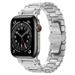 Pathfinder Stainless Steel Metal Watch Band, For Apple Watch Series 10 46mm, For Apple Watch SE 2023 44mm, For Apple Watch Ultra 2 49mm, For Apple Watch Series 9 45mm, For Apple Watch Ultra 49mm, For Apple Watch Series 8 45mm, For Apple Watch SE 2022 4...
