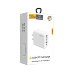 Carregador Rápido Multi Porta 120W PD3.0 3 Type-C 2 USB com Cabo Type-C para Type-C, Ficha US, Ficha US + Cabo C para C