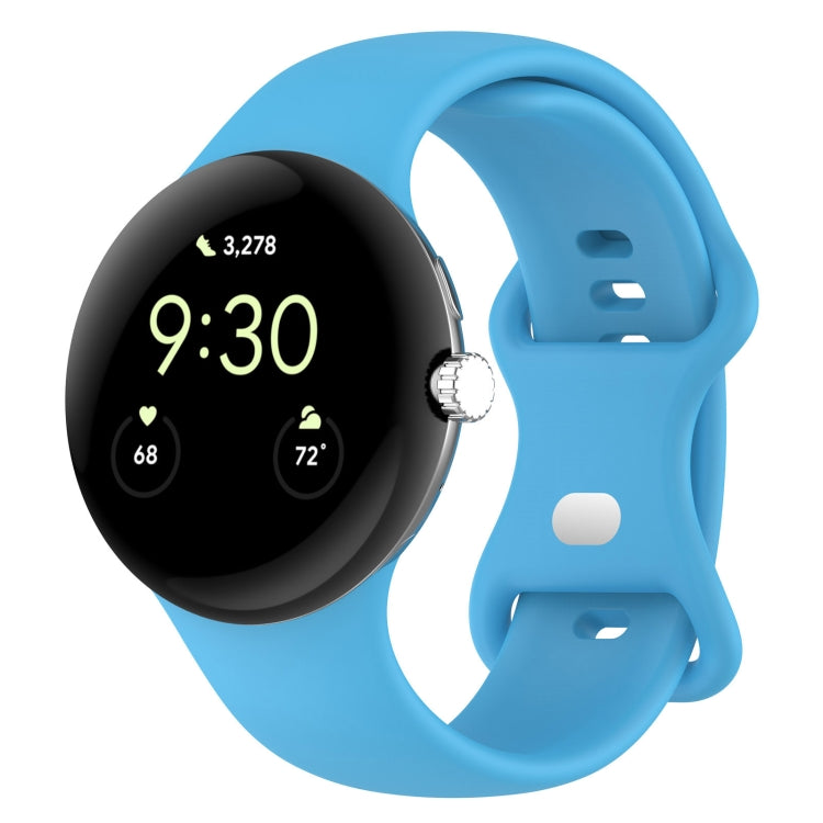 Solid Color Butterfly Buckle Silicone Watch Band, Size: S, Size: S