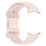Correia de Silicone Cor Sólida com Fivela Borboleta, Tamanho: S, Para Google Pixel Watch 4 / Watch 3 45mm