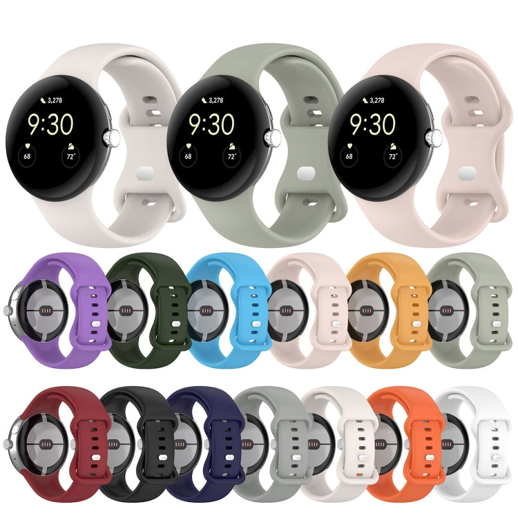 Solid Color Butterfly Buckle Silicone Watch Band, Size: S, Size: S