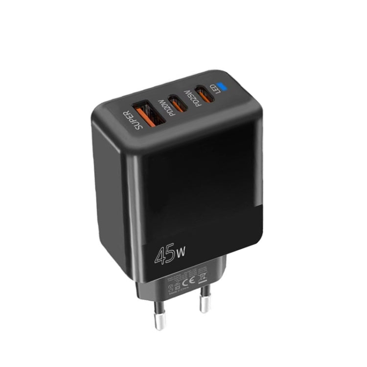 Carregador Compatível com Protocolo Completo 45W PD3.0 / PPS Type-C + QC3.0 USB, Ficha UE, PD3.0 / PPS Type-C + QC3.0 USB (Ficha UE)