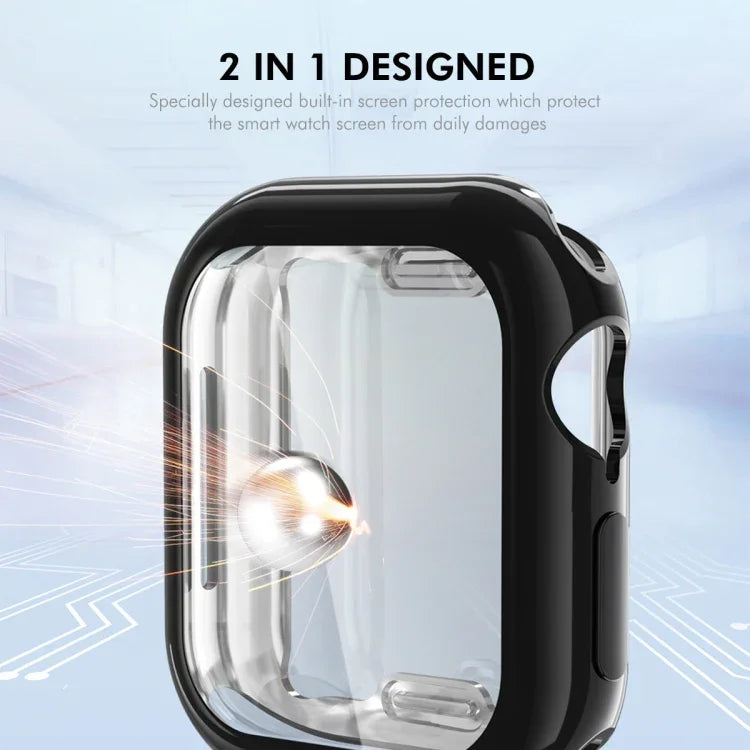 Capa Suave em TPU Electroplated ENKAY Hat-Prince com Filme de Ecrã, Para Apple Watch Series 11 / 10 46mm, Para Apple Watch Series 11 / 10 42mm