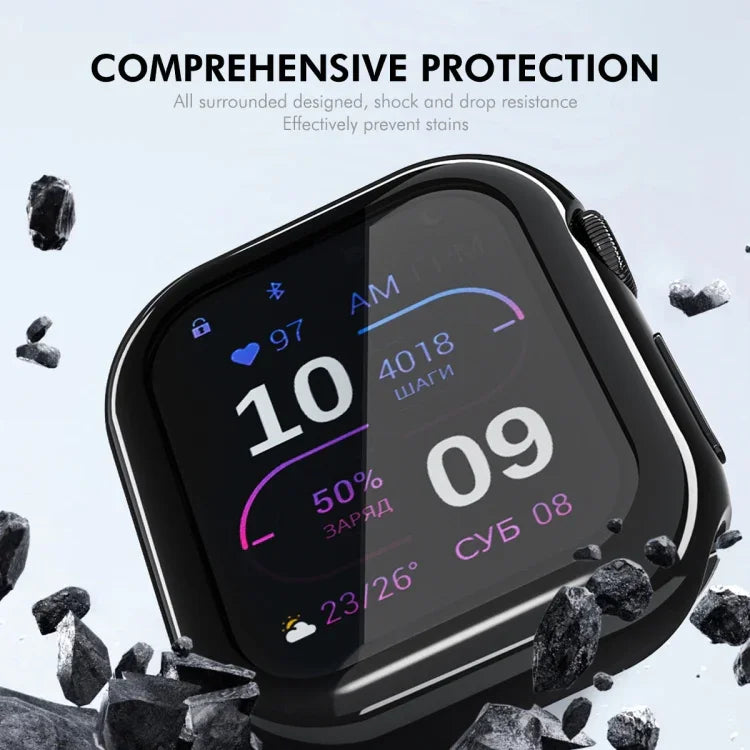 Capa Suave em TPU Electroplated ENKAY Hat-Prince com Filme de Ecrã, Para Apple Watch Series 11 / 10 46mm, Para Apple Watch Series 11 / 10 42mm