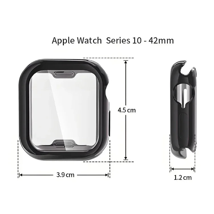 Capa Suave em TPU Electroplated ENKAY Hat-Prince com Filme de Ecrã, Para Apple Watch Series 11 / 10 46mm, Para Apple Watch Series 11 / 10 42mm