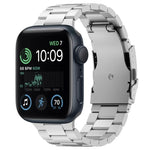Three Beads Titanium Alloy Metal Watch Band, For Apple Watch Series 10 46mm, For Apple Watch Series 10 42mm, For Apple Watch SE 2023 44mm, For Apple Watch SE 2023 40mm, For Apple Watch Ultra 2 49mm, For Apple Watch Series 9 45mm                        ...