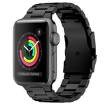 Three Beads Titanium Alloy Metal Watch Band, For Apple Watch Series 7 41mm, For Apple Watch Series 7 45mm, For Apple Watch Series 6 40mm, For Apple Watch Series 6 44mm, For Apple Watch Series 5 44mm, For Apple Watch Series 5 40mm                       ...
