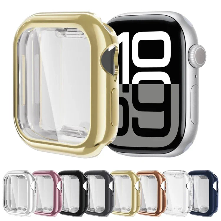 Capa de Relógio em TPU Electroplated de Cobertura Total, Para Apple Watch Series 11 / 10 46mm, Para Apple Watch Series 11 / 10 42mm