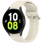 Solid Color Colorful Buckle Quick Release Silicone Watch Band, For Samsung Galaxy Watch 5 40 / 44mm, For Samsung Galaxy Watch 5 Pro, For Samsung Galaxy Watch 4 40 / 44mm, For Samsung Galaxy Watch 4 Classic 46 / 42mm