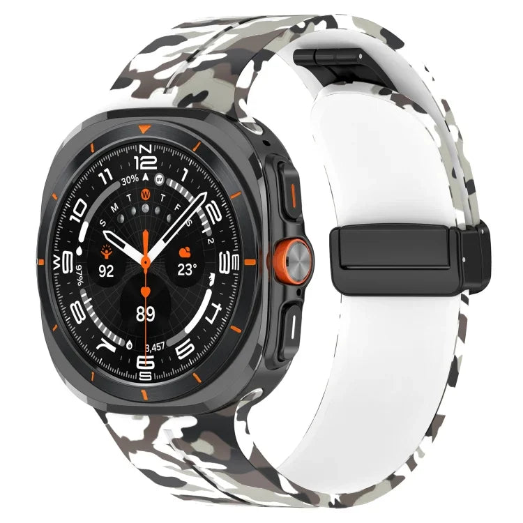 Pulseira de Silicone com Fivela Magnética Dobrável, Para Samsung Galaxy Watch Ultra 47mm