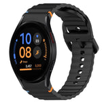 Correia de relógio em silicone com grão ondulado e costura, fecho rápido, para Samsung Galaxy Watch FE 40mm, para Samsung Galaxy Watch 7 44mm, para Samsung Galaxy Watch 7 40mm, para Samsung Galaxy Watch 6 Classic 47mm