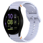 Correia de relógio em silicone com grão ondulado e costura, fecho rápido, para Samsung Galaxy Watch FE 40mm, para Samsung Galaxy Watch 7 44mm, para Samsung Galaxy Watch 7 40mm, para Samsung Galaxy Watch 6 Classic 47mm