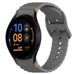 Correia de relógio em silicone com grão ondulado e costura, fecho rápido, para Samsung Galaxy Watch FE 40mm, para Samsung Galaxy Watch 7 44mm, para Samsung Galaxy Watch 7 40mm, para Samsung Galaxy Watch 6 Classic 47mm