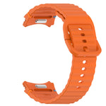 Correia de relógio em silicone com grão ondulado e costura, fecho rápido, para Samsung Galaxy Watch 5 Edição Golfe, para Samsung Galaxy Watch 5 44mm, para Samsung Galaxy Watch 5 Pro 45mm, para Samsung Galaxy Watch 5 40mm