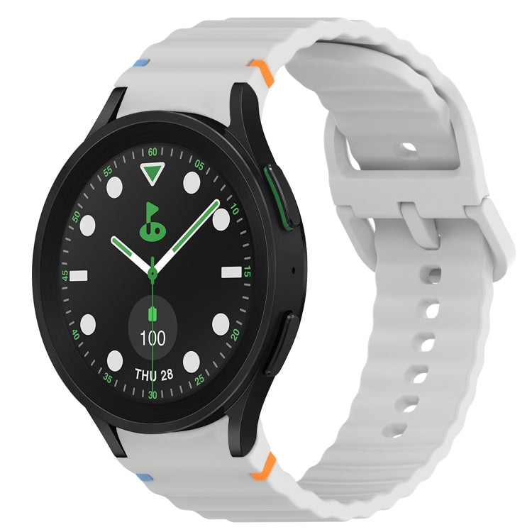 Correia de relógio em silicone com grão ondulado e costura, fecho rápido, para Samsung Galaxy Watch 5 Edição Golfe, para Samsung Galaxy Watch 5 44mm, para Samsung Galaxy Watch 5 Pro 45mm, para Samsung Galaxy Watch 5 40mm