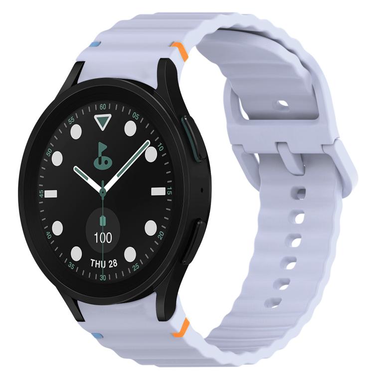 Correia de relógio em silicone com grão ondulado e costura, fecho rápido, para Samsung Galaxy Watch 5 Edição Golfe, para Samsung Galaxy Watch 5 44mm, para Samsung Galaxy Watch 5 Pro 45mm, para Samsung Galaxy Watch 5 40mm
