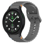 Correia de relógio em silicone com grão ondulado e costura, fecho rápido, para Samsung Galaxy Watch 5 Edição Golfe, para Samsung Galaxy Watch 5 44mm, para Samsung Galaxy Watch 5 Pro 45mm, para Samsung Galaxy Watch 5 40mm