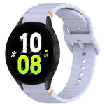 Correia de relógio em silicone com grão ondulado e costura, fecho rápido, para Samsung Galaxy Watch 5 Edição Golfe, para Samsung Galaxy Watch 5 44mm, para Samsung Galaxy Watch 5 Pro 45mm, para Samsung Galaxy Watch 5 40mm
