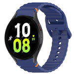 Correia de relógio em silicone com grão ondulado e costura, fecho rápido, para Samsung Galaxy Watch 5 Edição Golfe, para Samsung Galaxy Watch 5 44mm, para Samsung Galaxy Watch 5 Pro 45mm, para Samsung Galaxy Watch 5 40mm