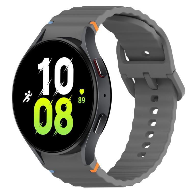 Correia de relógio em silicone com grão ondulado e costura, fecho rápido, para Samsung Galaxy Watch 5 Edição Golfe, para Samsung Galaxy Watch 5 44mm, para Samsung Galaxy Watch 5 Pro 45mm, para Samsung Galaxy Watch 5 40mm