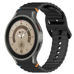 Correia de relógio em silicone com grão ondulado e costura, fecho rápido, para Samsung Galaxy Watch 5 Edição Golfe, para Samsung Galaxy Watch 5 44mm, para Samsung Galaxy Watch 5 Pro 45mm, para Samsung Galaxy Watch 5 40mm