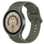 Correia de relógio em silicone com grão ondulado e costura, fecho rápido, para Samsung Galaxy Watch 5 Edição Golfe, para Samsung Galaxy Watch 5 44mm, para Samsung Galaxy Watch 5 Pro 45mm, para Samsung Galaxy Watch 5 40mm