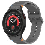 Correia de relógio em silicone com grão ondulado e costura, fecho rápido, para Samsung Galaxy Watch 5 Edição Golfe, para Samsung Galaxy Watch 5 44mm, para Samsung Galaxy Watch 5 Pro 45mm, para Samsung Galaxy Watch 5 40mm