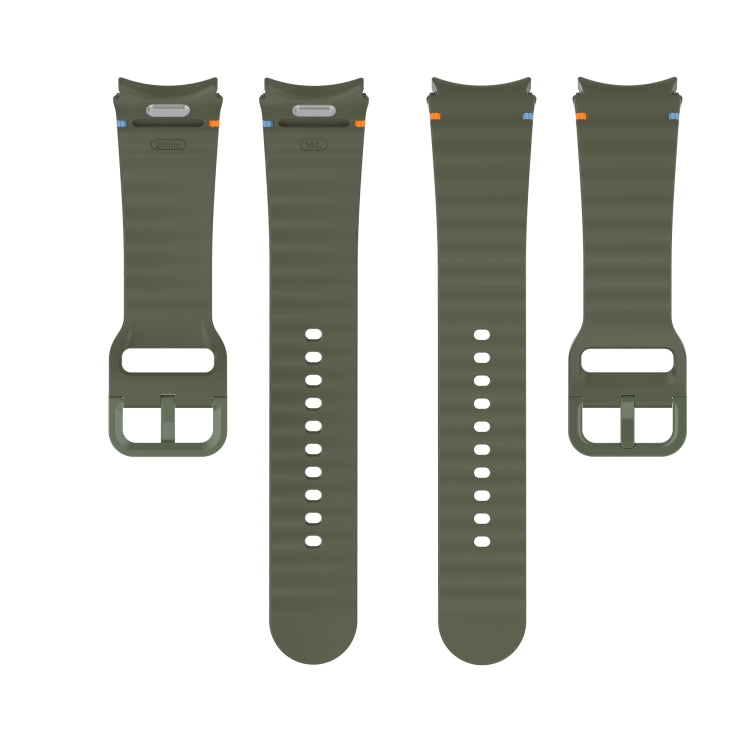 Correia de relógio em silicone com grão ondulado e costura, fecho rápido, para Samsung Galaxy Watch 5 Edição Golfe, para Samsung Galaxy Watch 5 44mm, para Samsung Galaxy Watch 5 Pro 45mm, para Samsung Galaxy Watch 5 40mm