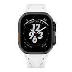 Pulseira de Relógio em Silicone com Fivela Borboleta Preta em Aço Inoxidável Tailor, Para Apple Watch 44mm / 45mm / 46mm / 49mm