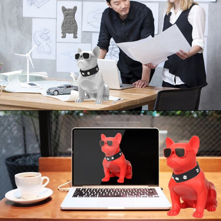 Coluna Bluetooth Estéreo CH-M10 Bulldog, Suporta Cartão TF / Disco U / FM, Branco