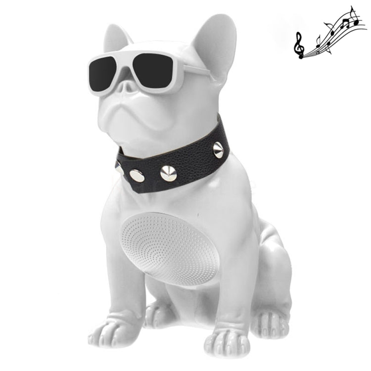 Coluna Bluetooth Estéreo CH-M10 Bulldog, Suporta Cartão TF / Disco U / FM, Branco