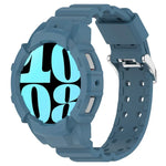 Armor Silicone Watch Band with Watch Case Set, For Samsung Galaxy Watch 7 44mm, For Samsung Galaxy Watch 7 40mm