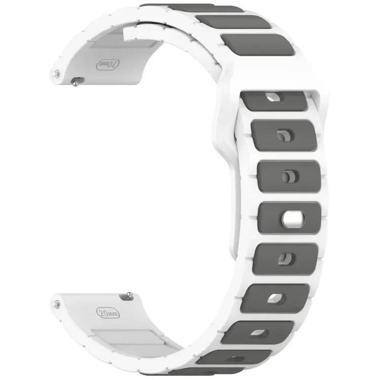 Pulseira de Relógio em Silicone em Forma de I Bicolor, Para Samsung Galaxy Watch 20mm, Para Samsung Galaxy Watch 22mm