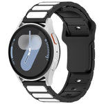 Pulseira de Relógio em Silicone em Forma de I Bicolor, Para Samsung Galaxy Watch 20mm, Para Samsung Galaxy Watch 22mm