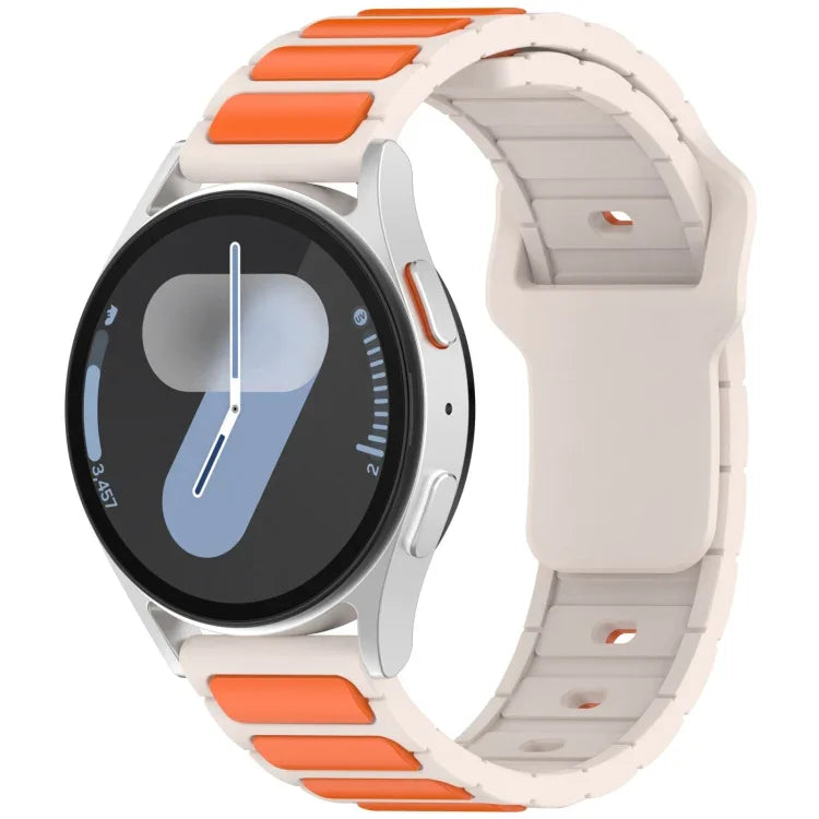 Pulseira de Relógio em Silicone em Forma de I Bicolor, Para Samsung Galaxy Watch 20mm, Para Samsung Galaxy Watch 22mm