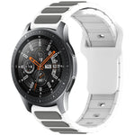 Pulseira de Relógio em Silicone em Forma de I Bicolor, Para Samsung Galaxy Watch 20mm, Para Samsung Galaxy Watch 22mm