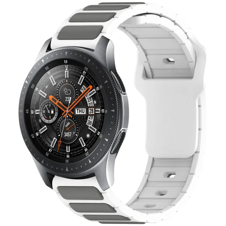 Pulseira de Relógio em Silicone em Forma de I Bicolor, Para Samsung Galaxy Watch 20mm, Para Samsung Galaxy Watch 22mm
