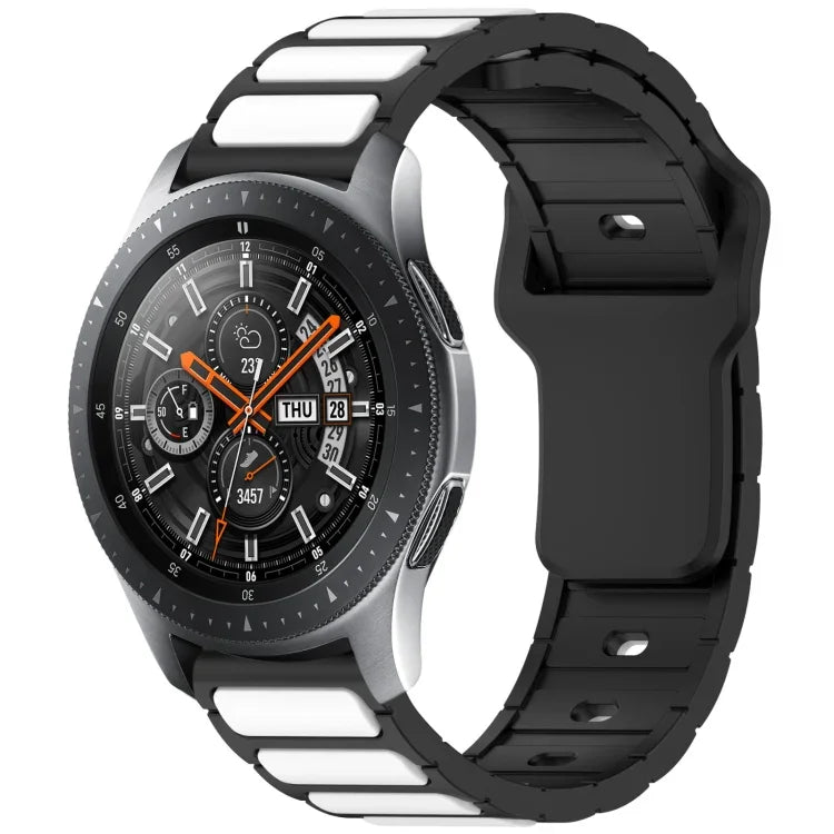 Pulseira de Relógio em Silicone em Forma de I Bicolor, Para Samsung Galaxy Watch 20mm, Para Samsung Galaxy Watch 22mm