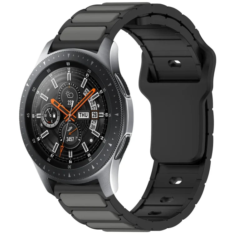 Pulseira de Relógio em Silicone em Forma de I Bicolor, Para Samsung Galaxy Watch 20mm, Para Samsung Galaxy Watch 22mm